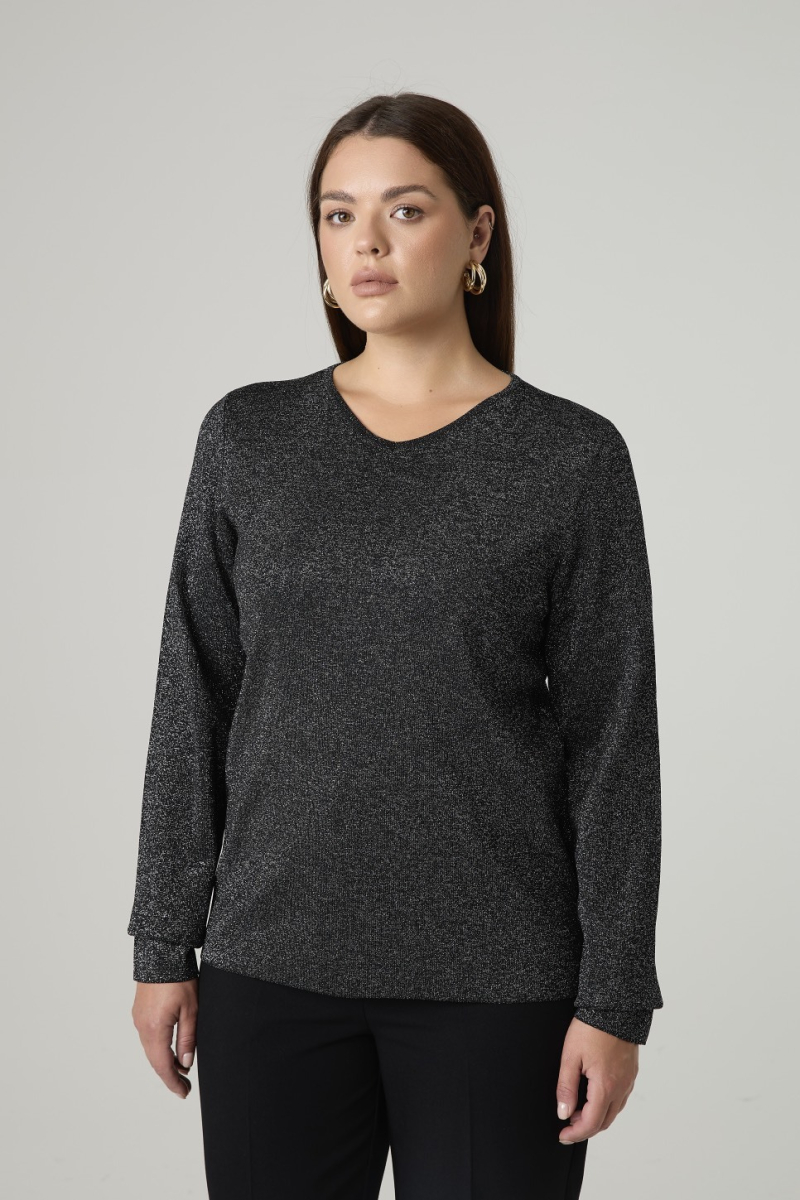 Джемпер вязаный с люрексом