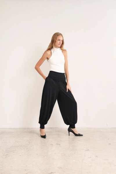 Брюки uneven black
