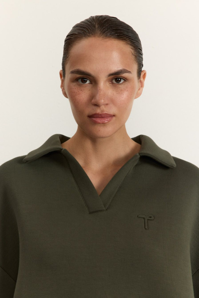 Лонгслив из смесовой вискозы TOPTOP, цвет: зеленый, TT.025.17744.500 купить онлайн