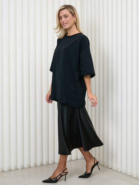 Футболка oversize I.B.W., цвет: футер, черный JE051 |новая коллекция купить онлайн