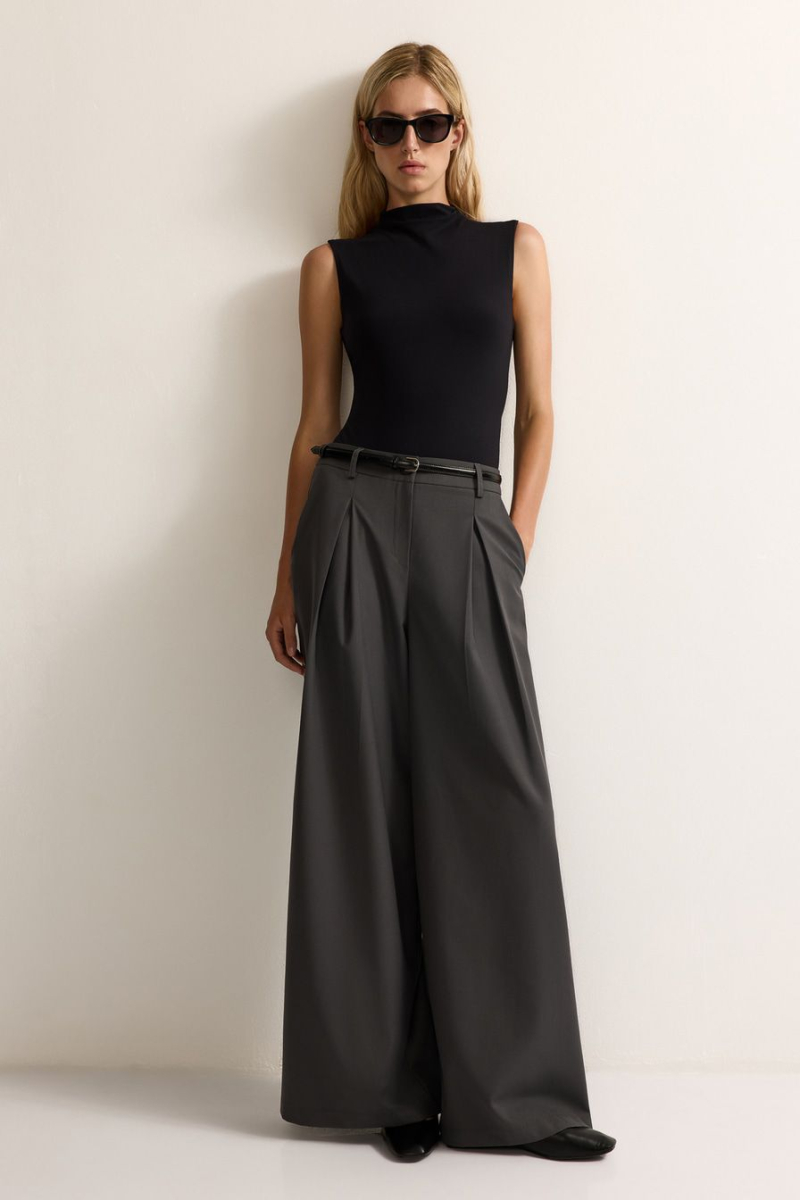 Брюки со складками TOPTOP, цвет: серый, TT.032.17763.800 купить онлайн