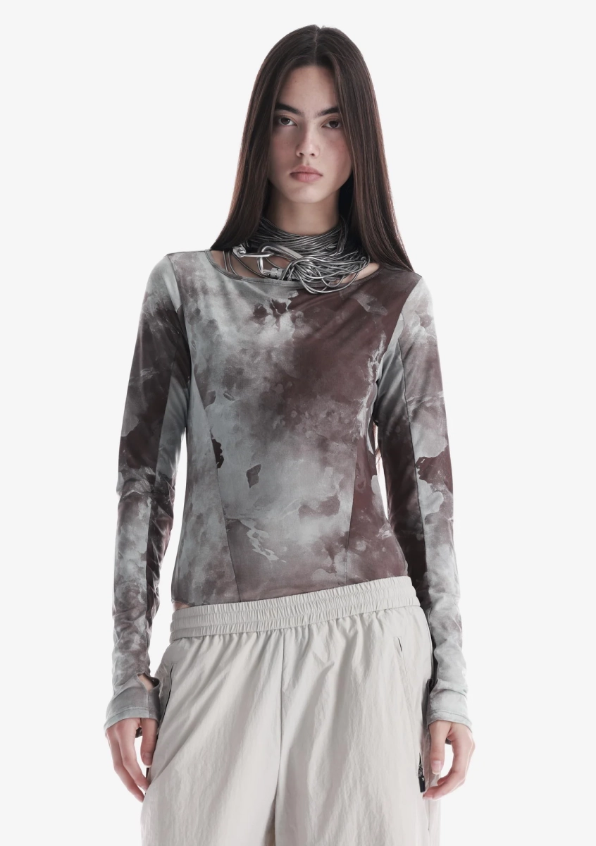 Боди из сетчатой ткани