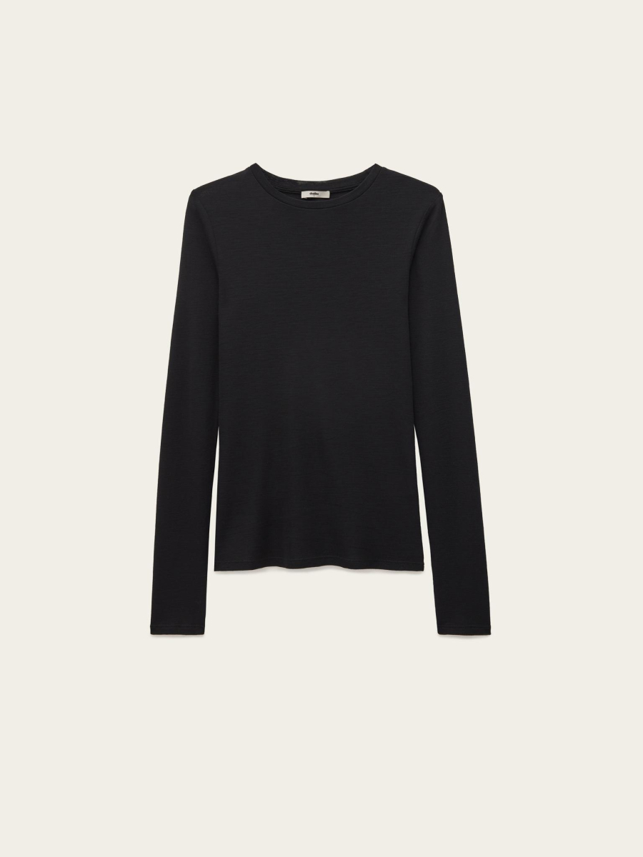 Лонгслив из шерсти мериноса Chaika, цвет: Черный, AW25LS04-09 купить онлайн