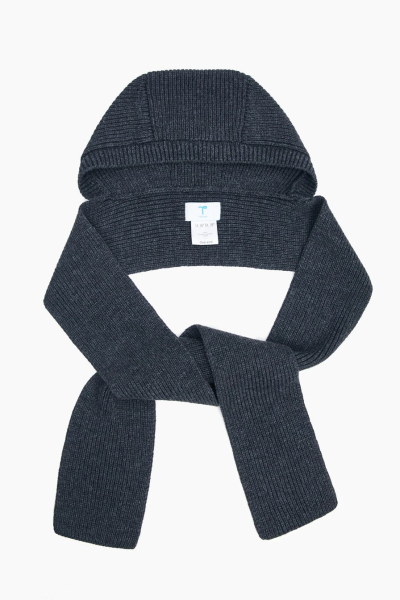 Чепчик-шарф из смесовой шерсти мериноса TOPTOP, цвет: серый TT.601.15040.800 купить онлайн