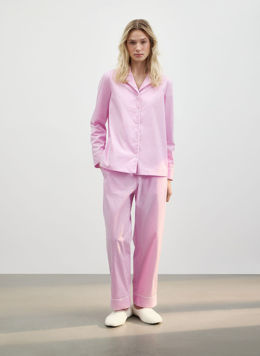 Костюм пижамный из хлопка с кантом