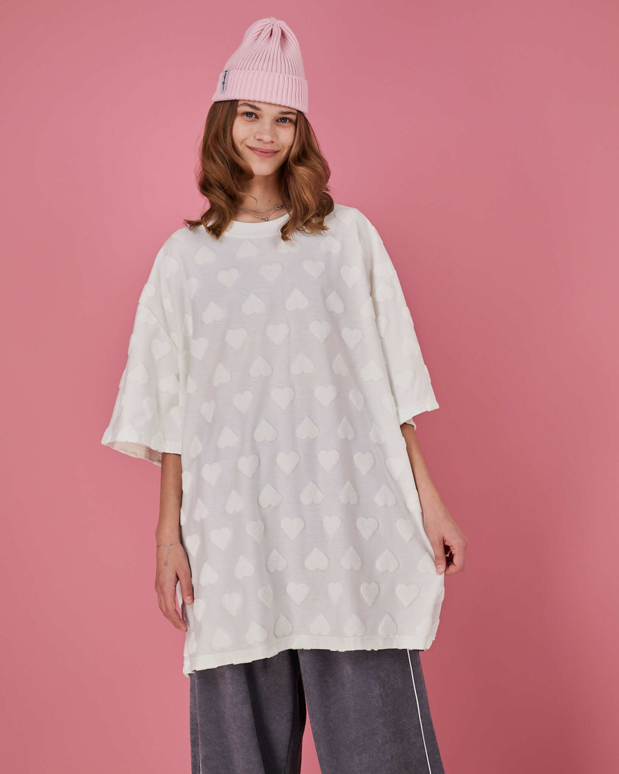 Футболка махровые сердечки