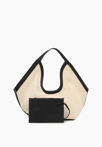 Сумка шопер трапеция льняная SBALO, цвет: бежевый 324H40 купить онлайн