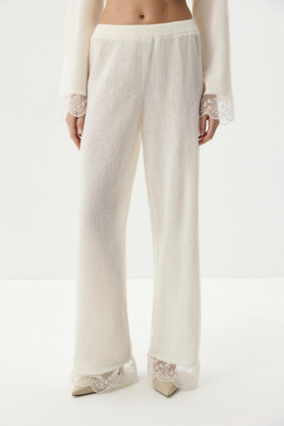 Брюки с ажурным кружевом