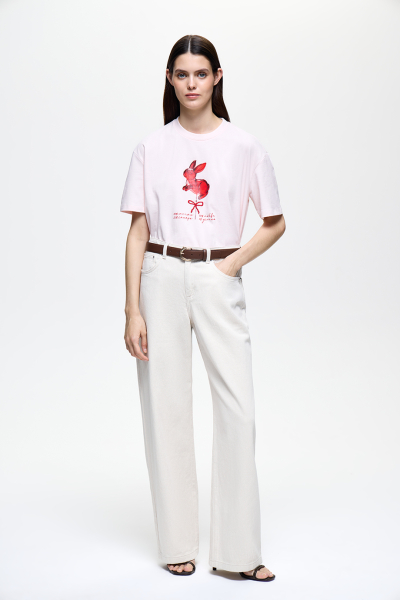 Футболка с принтом DREAMS BY ALENA AKHMADULLINA, цвет: розовый 126103120404517/310000 |трендовая новинка купить онлайн