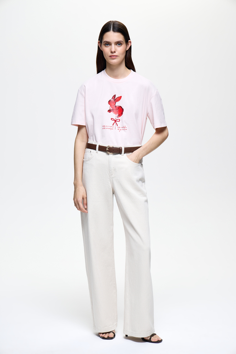 Футболка с принтом DREAMS BY ALENA AKHMADULLINA, цвет: розовый 126103120404517/310000 |трендовая новинка купить онлайн