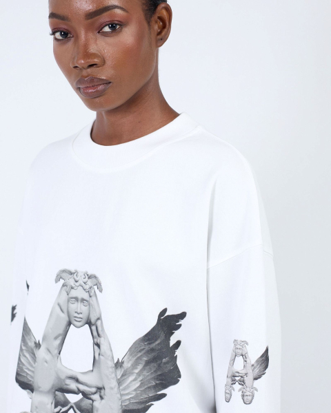 Лонгслив FLYING A WHITE ASIA ST 71, цвет: белый, Ast71.sleeve-flying-A-wh купить онлайн