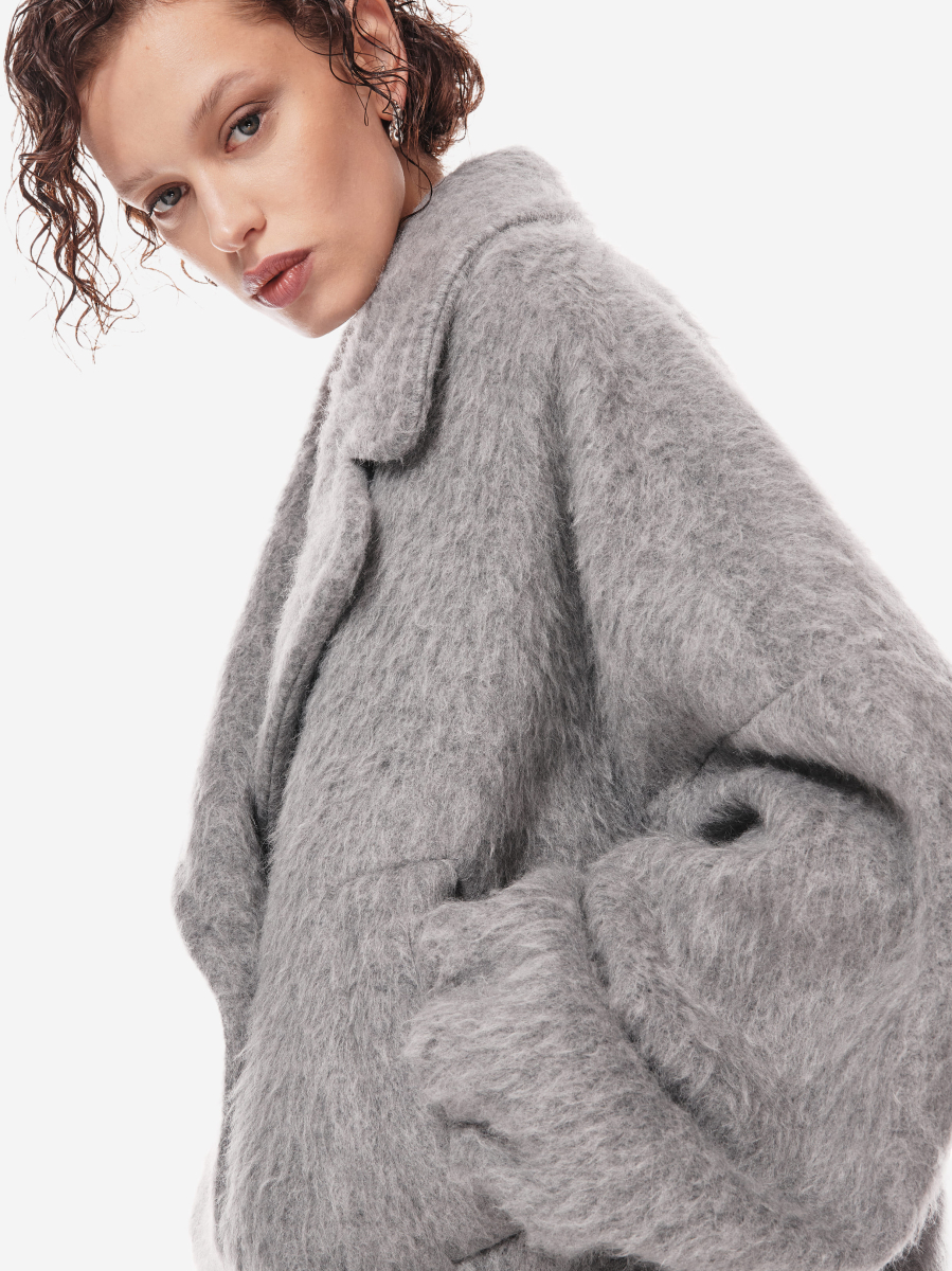 Пальто из фактурной шерсти ‘ Block coat ‘ p.p.s., цвет: серый меланж, 1005.00.00.GRY купить онлайн