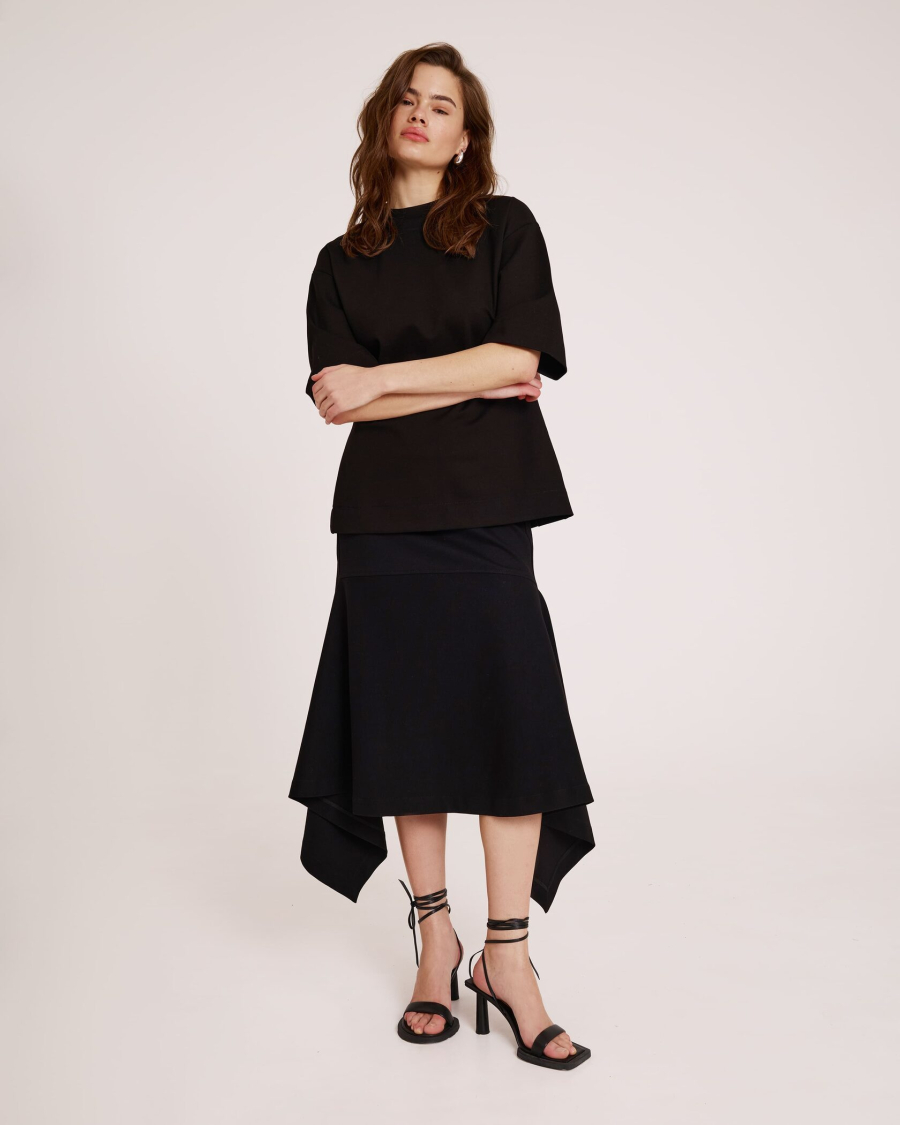 Юбка асимметричная BLACK Anmuse, цвет: Черный, SK24S73-BLC-2 купить онлайн