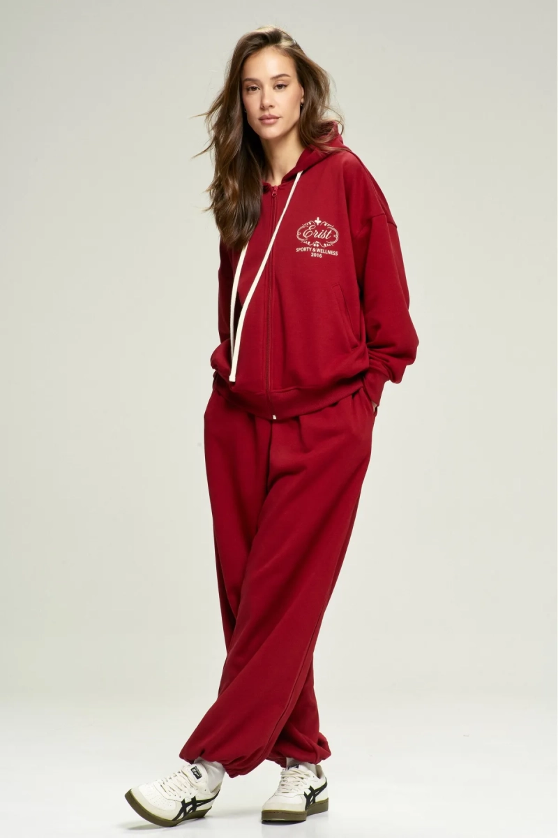Джоггеры Oversize Wine Erist store, цвет: Бордовый, НФ-00002842 купить онлайн
