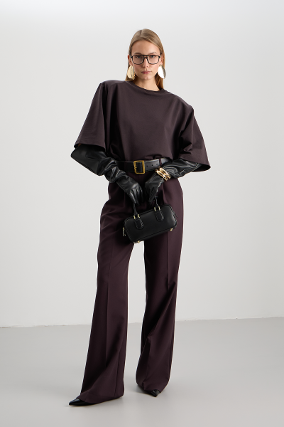 Футболка с подплечниками MIA AIM, цвет: коричневый, MIA585 купить онлайн