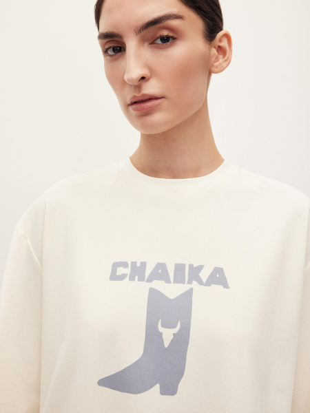 Лонгслив Wild West Chaika, цвет: молочный, AW25LS01-123 купить онлайн