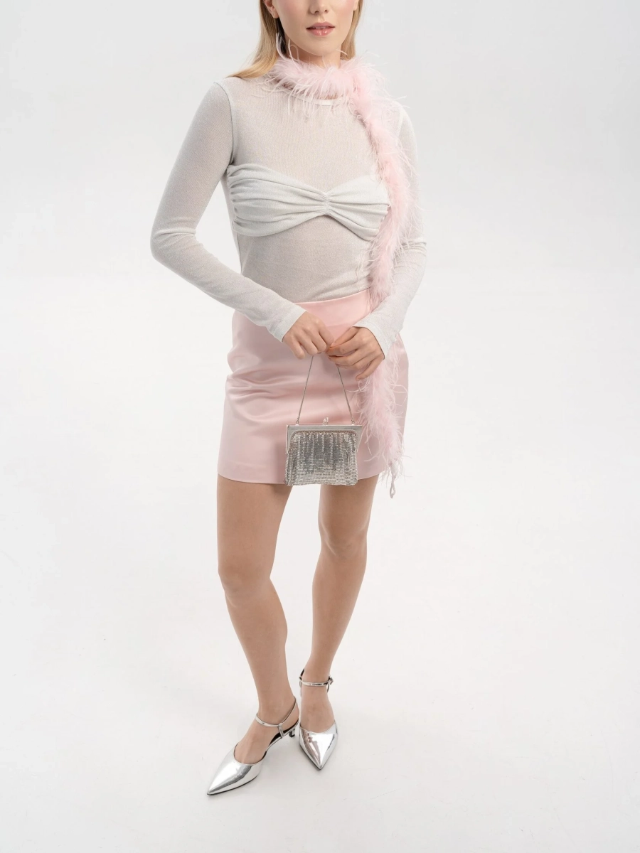 Лонгслив с драпировкой TRES, цвет: Серебряный, НФ-00002609 купить онлайн