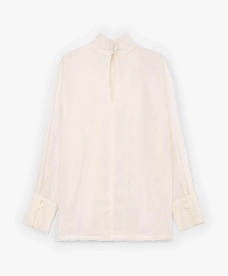 Блузка с воротником-стойкой GLVR, цвет: молочный, 225G33GAC2203 купить онлайн