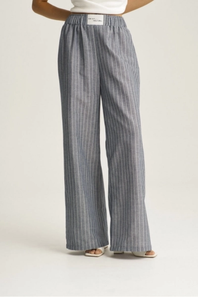 Брюки Pajama Grey Wide stripe Erist store, цвет: серый, НФ-00001191 купить онлайн