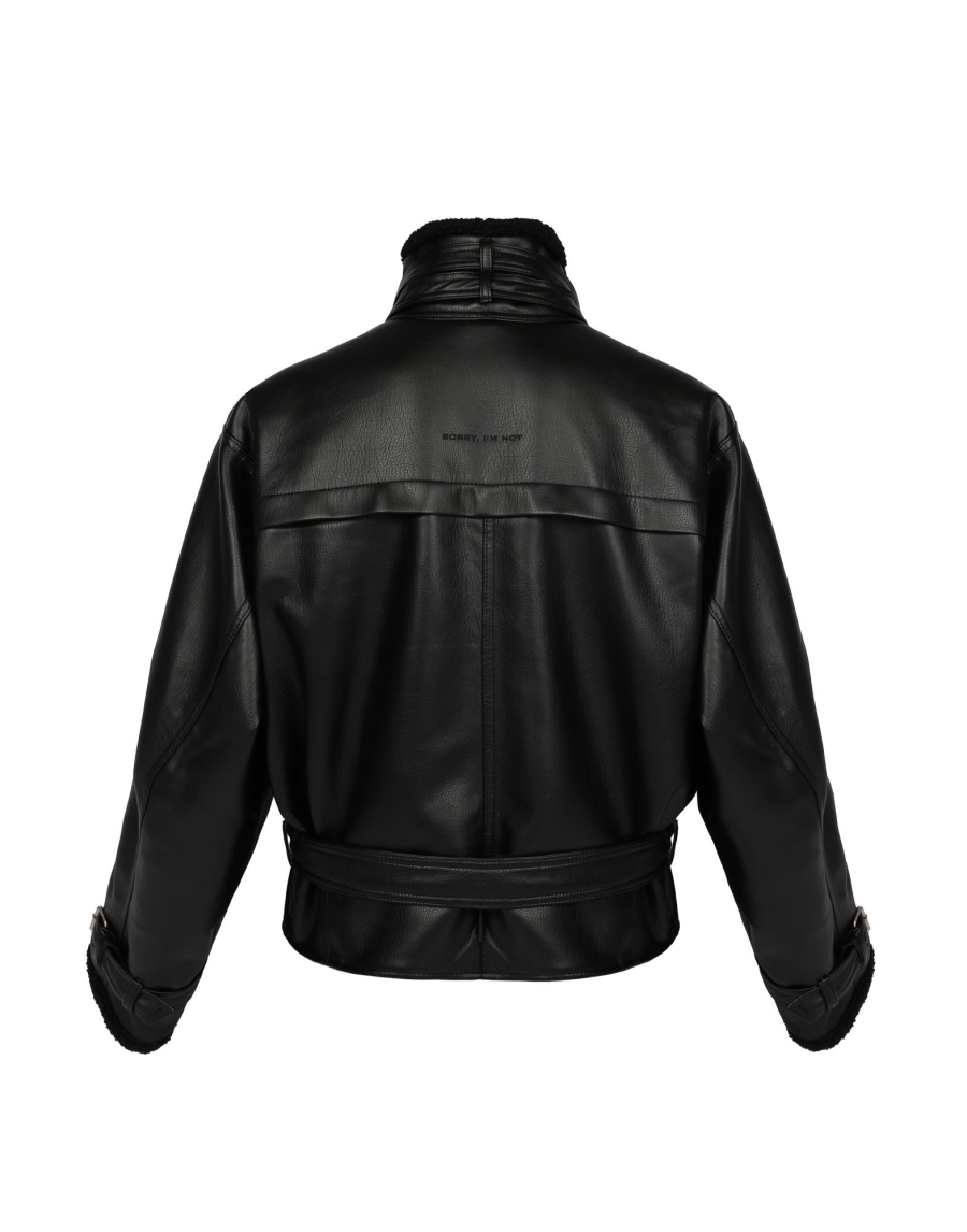 Куртка LEATHER BELTS SORRY, I’M NOT, цвет: Черный,  купить онлайн