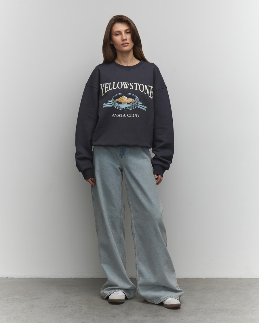 Свитшот Yellowstone Cotton Aváta Club, цвет: графит,  купить онлайн