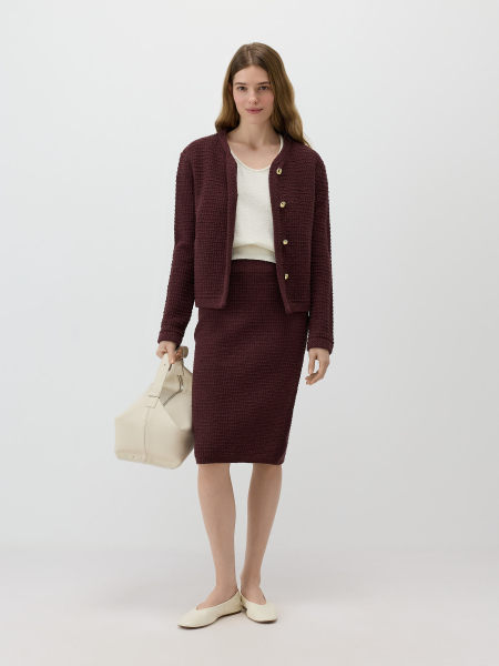 Юбка букле Conso, цвет: коричневый, KUM 260727 - коричневый купить онлайн