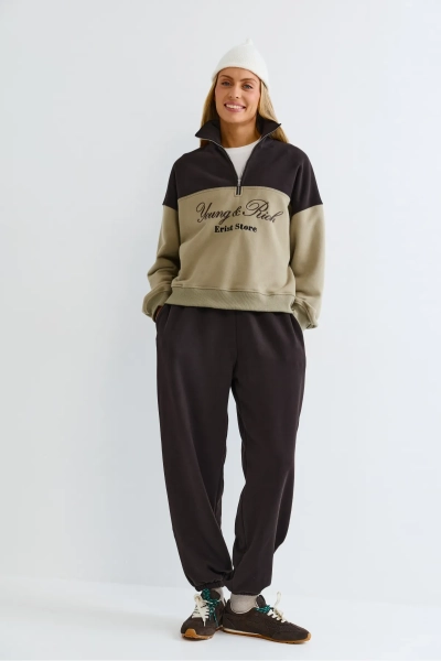 Анорак в контрастных цветах Erist store, цвет: коричневый, НФ-00003171 купить онлайн