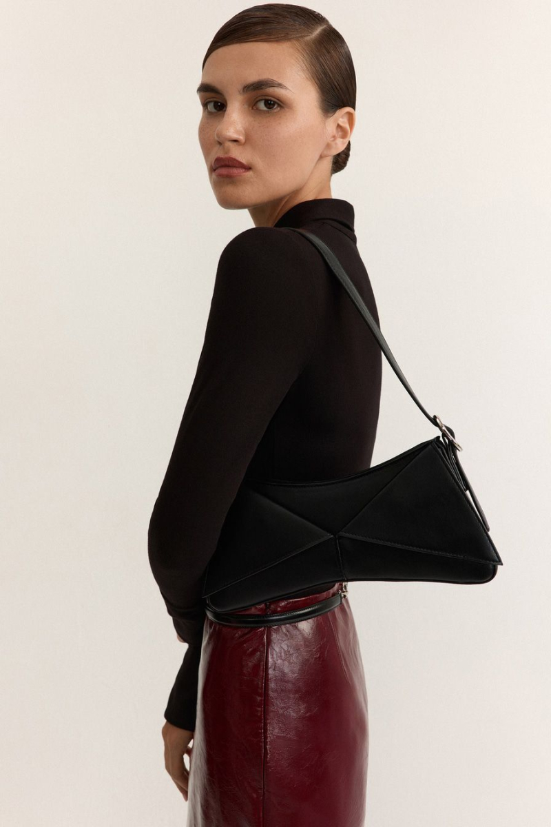 Сумка-багет из экокожи Lera Nena, цвет: Черный LNU.801.18337.900 купить онлайн