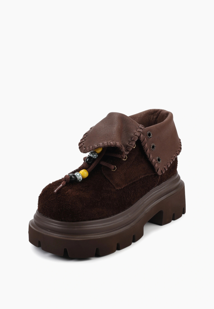 Ботинки на тракторной подошве SBALO, цвет: коричневый SFM104-4 купить онлайн