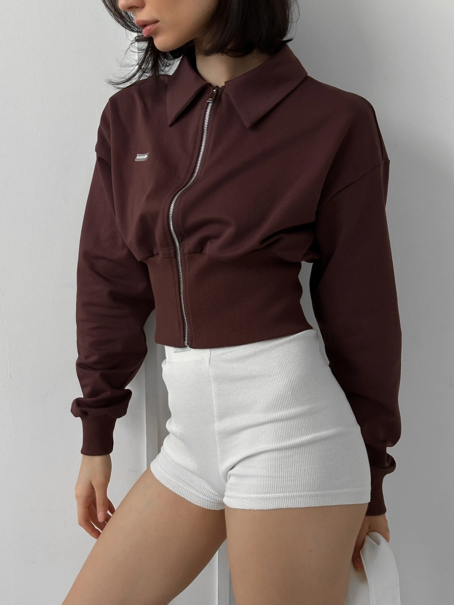 Зип худи "FLY" MIARTLAND, цвет: коричневый, НФ-00000786 купить онлайн