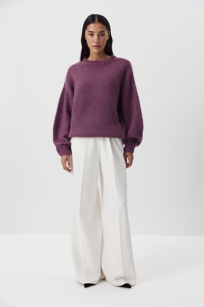 Джемпер из шерсти мериноса Charmstore, цвет: сливовый, 303-41898-680 купить онлайн