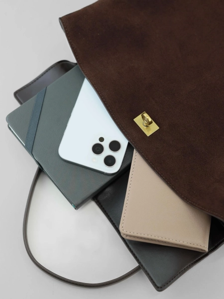 Сумка средняя через плечо brand salad, цвет: коричневый J-704-PHR 6943 купить онлайн