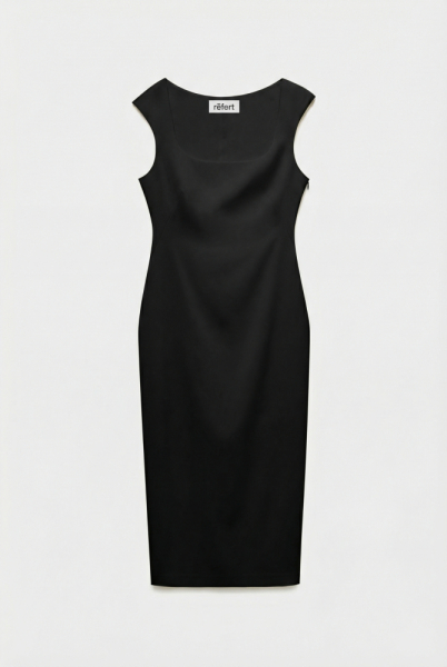 Платье миди из костюмной ткани