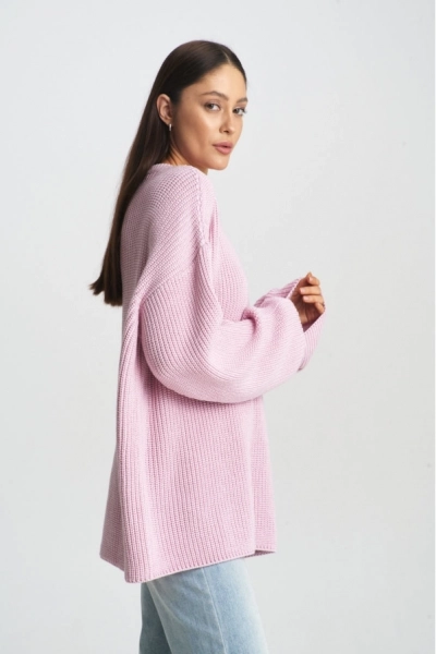 Джемпер крупной вязки Pink