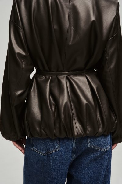 Куртка из экокожи Label .B, цвет: коричневый, Jc.43.4.CH.BRN купить онлайн