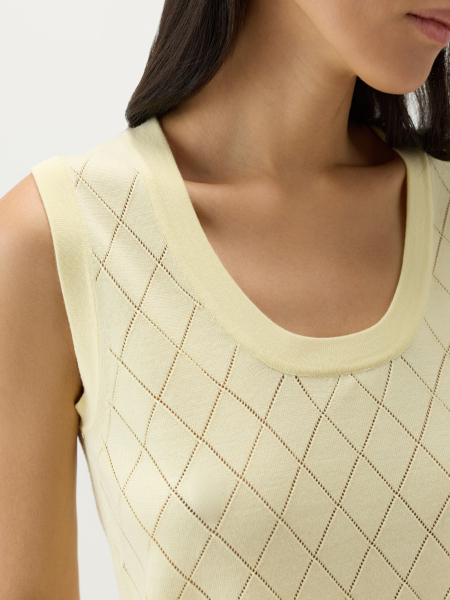 Топ с перфорацией Conso, цвет: Желтый, KM 260740 - желтый купить онлайн