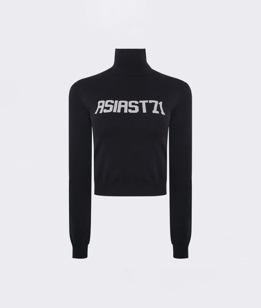 Водолазка эластичной вязки ASIA ST 71, цвет: Черный, Ast71.necktrtl-nylon-bl купить онлайн