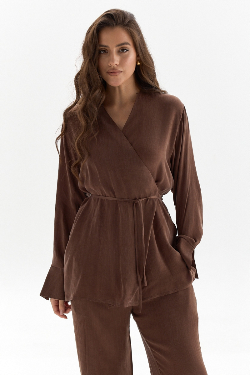 Блуза на запах из купро