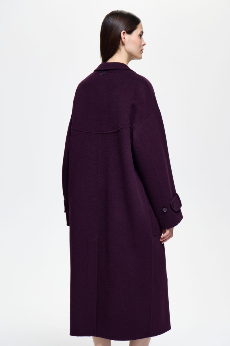 Пальто-кокон из шерсти DREAMS BY ALENA AKHMADULLINA, цвет: фиолетовый, 126101020204545/112000 купить онлайн