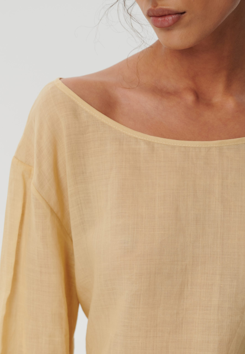 Лонгслив из рами CHUBA, цвет: грушевый, longsleeve_flare купить онлайн
