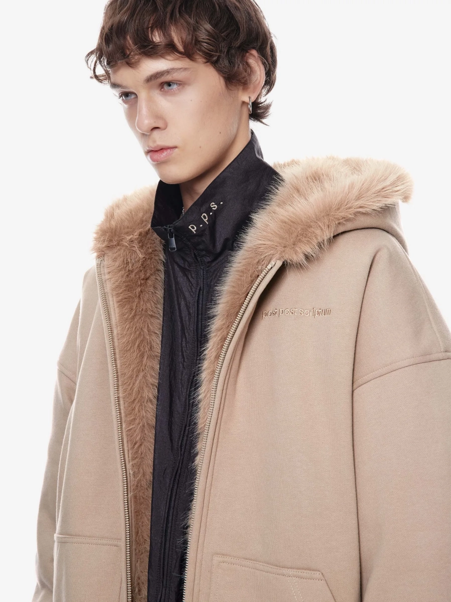 Бомбер хлопковый с меховой отделкой p.p.s., цвет: коричневый, 1018.000.00.00.638 купить онлайн