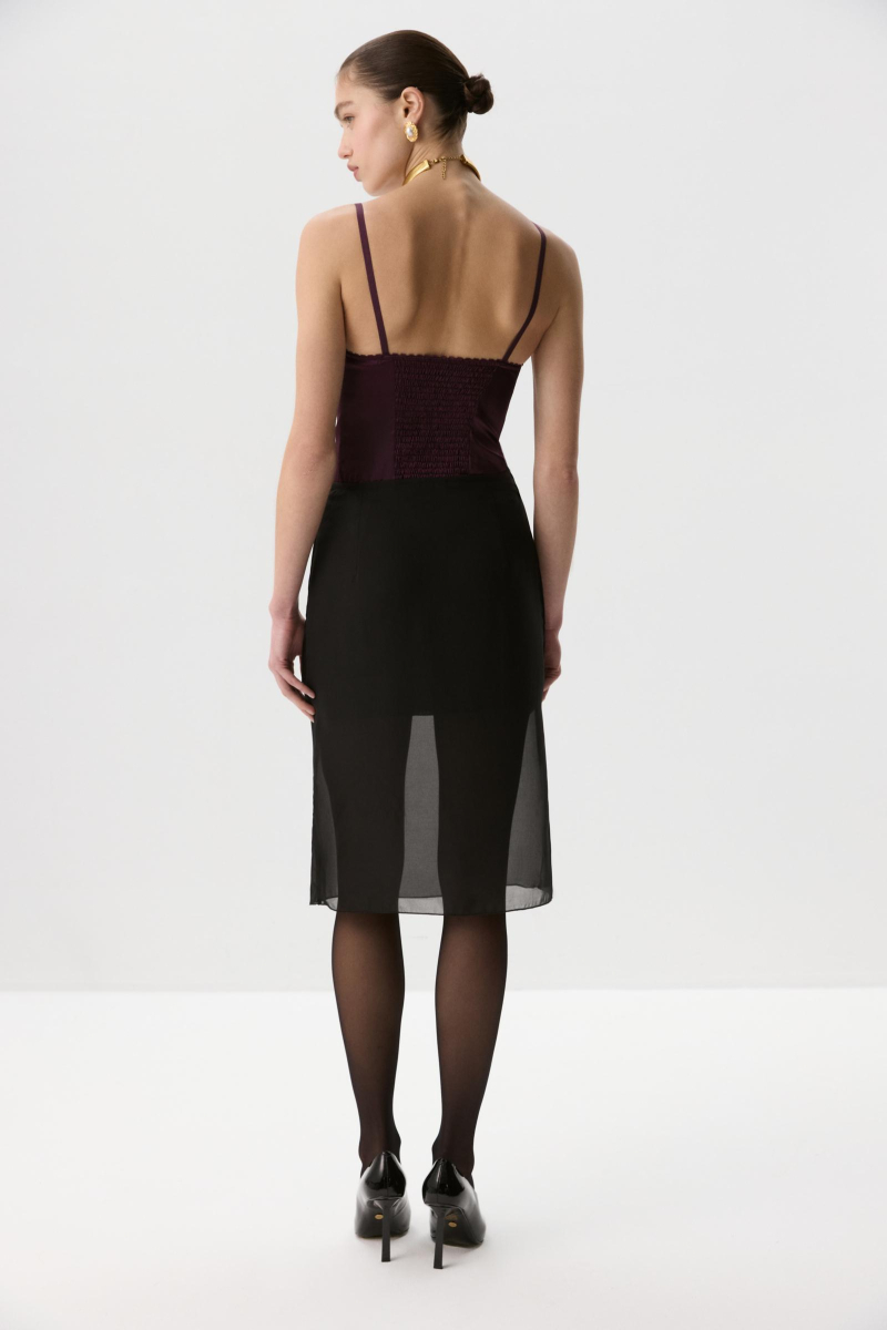 Боди из сатина Charmstore, цвет: сливовый, 103-40560-680 купить онлайн