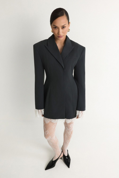 Жакет с кружевной отделкой TOPTOP, цвет: серый, TTS.060.18560.800 купить онлайн