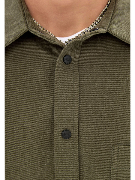 Рубашка из денима FRHT, цвет: олива, OVSHRTNSHOLV купить онлайн
