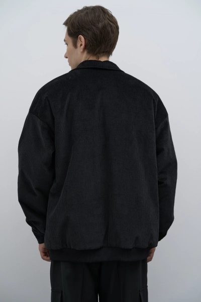 Куртка-бомбер Cotton Velvet из итальянского вельвета с утеплителем BUCHNER, цвет: Черный, CO0123007BL со скидкой купить онлайн