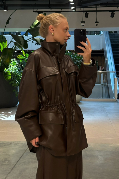 Парка из экокожи BROWN Label .B, цвет: BROWN, Jc.33.5.5924/2BRN купить онлайн