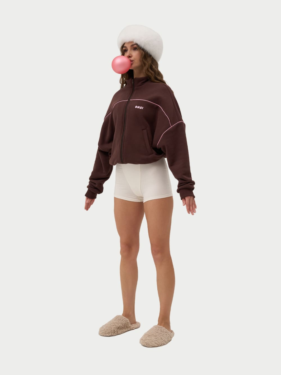 Zip Худи с кантом утепленное ONSI, цвет: chocolate,  купить онлайн