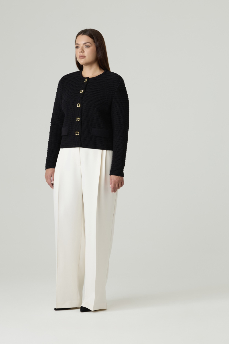 Жакет вязаный фактурный 4forms, цвет: Черный, 65491 купить онлайн