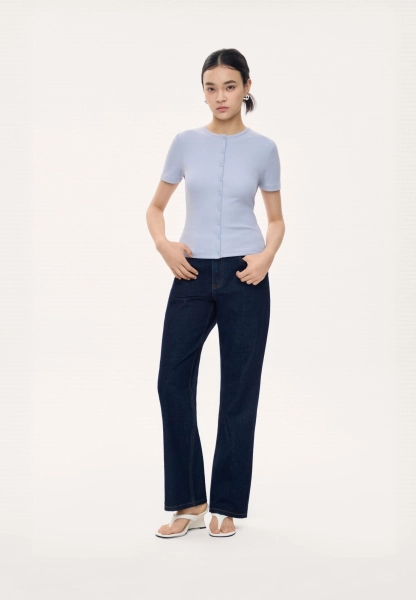 Женские джинсы прямого силуэта MUTED, цвет: темно-синий, 904825.WJNS0001_Navy-blue купить онлайн