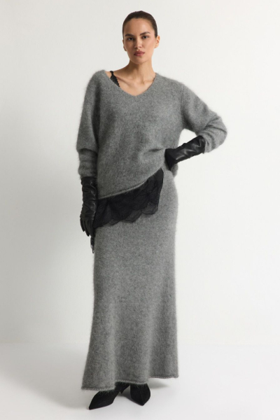 Юбка из смесовой ангорской шерсти